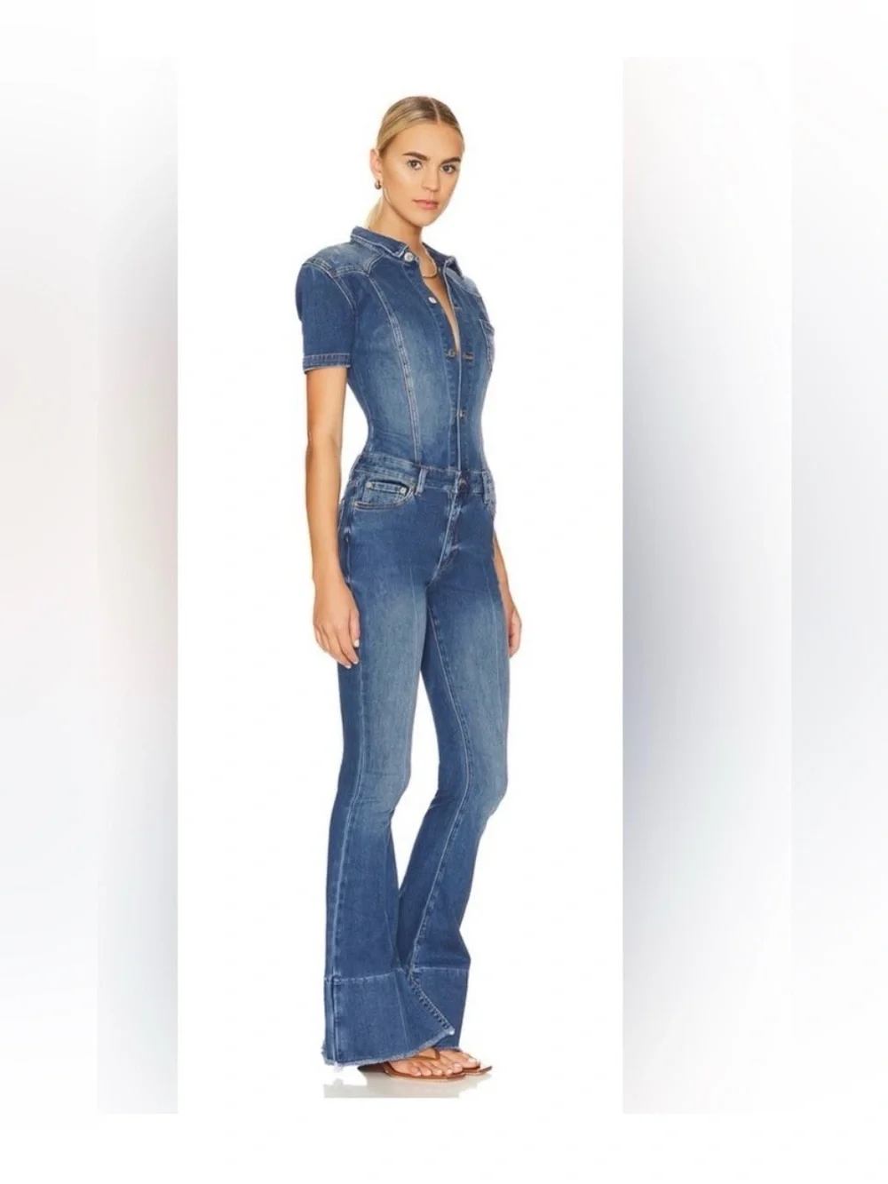 Ser.O.Ya Fallon Jumpsuit in Bayside Sz XS Revolve NWT - Picture 3 of 5